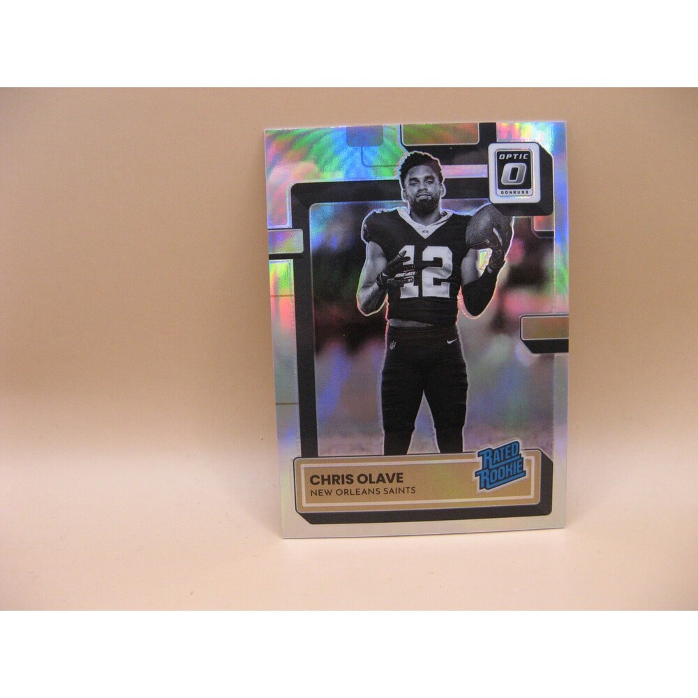 Chris Olave 2022 Donruss Rated Rookie OPTIC Holo Negative Variation SP Saints